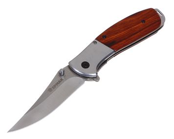 Нож туристический ЕРМАК Нож туристический складной, 20,5см, нерж. сталь, полисандр 118-175
