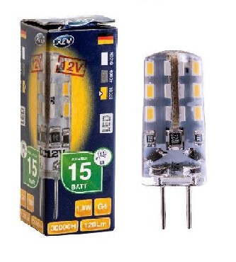 Лампа REV 32365 5 LED JC G4 1,6W, 2700K 12V, теплый свет