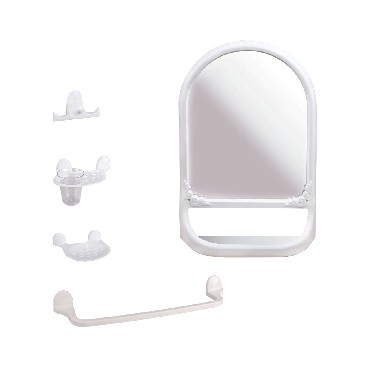 Товар из пластика АЛЬТЕРНАТИВА М5555 набор для ванной комнаты Аква №5 (белый)