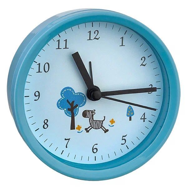 Часы PERFEO (PF_C3140) Perfeo Quartz часы-будильник "PF-TC-011", круглые диам. 9,5 см, синие