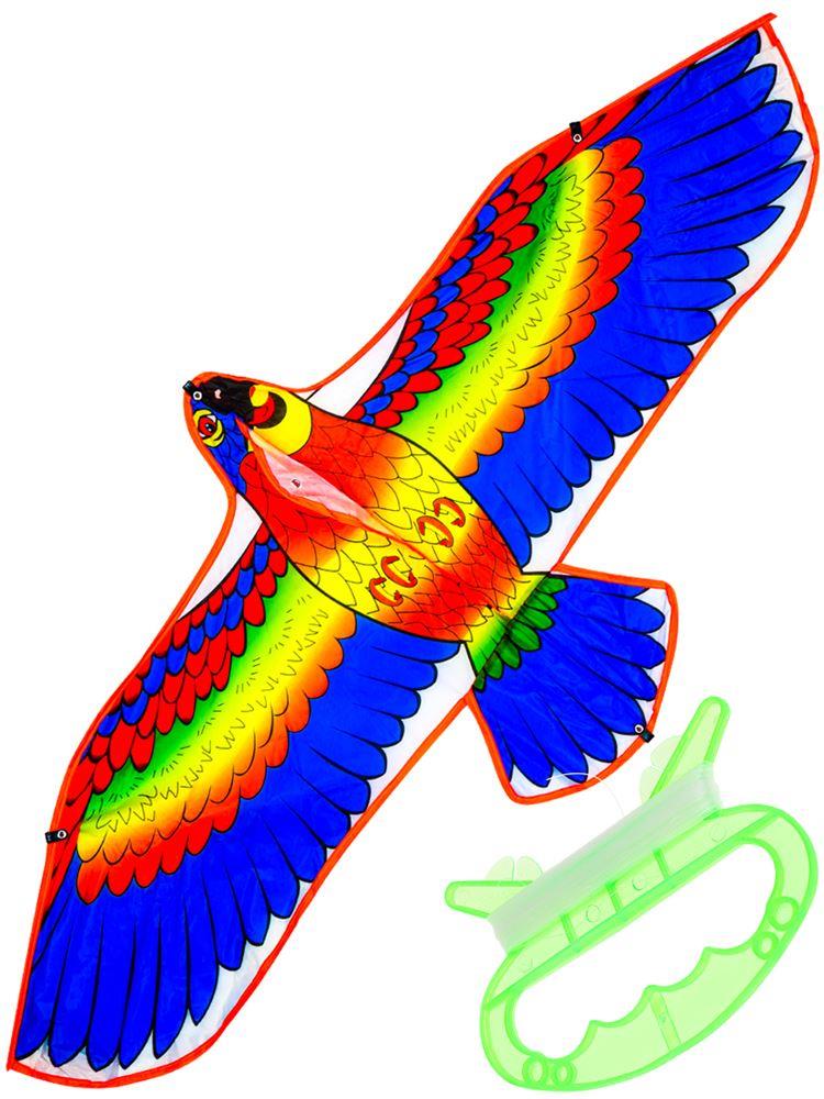 Игрушка NO NAME Воздушный змей Яркий попугай размер 120*55см, пакет ИК-1171 ПП-00179850