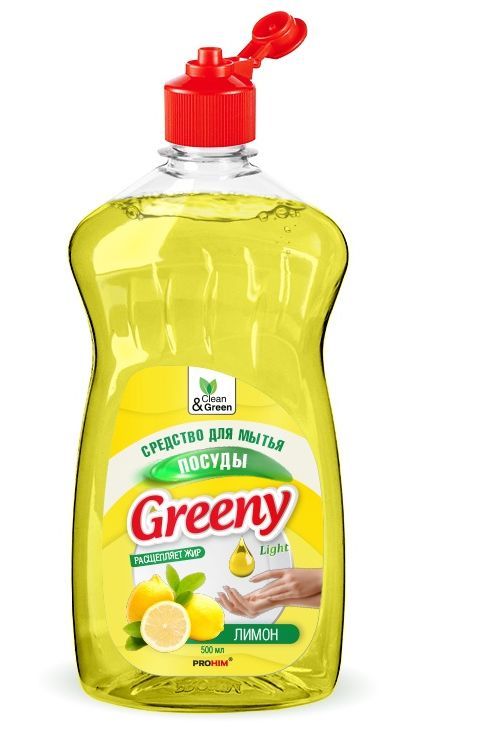 Моющее средство CLEAN&GREEN CG8069 Средство для мытья посуды Greeny Light 500 мл.