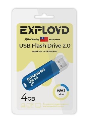 USB флэш-накопитель EXPLOYD EX-4GB-650-Blue
