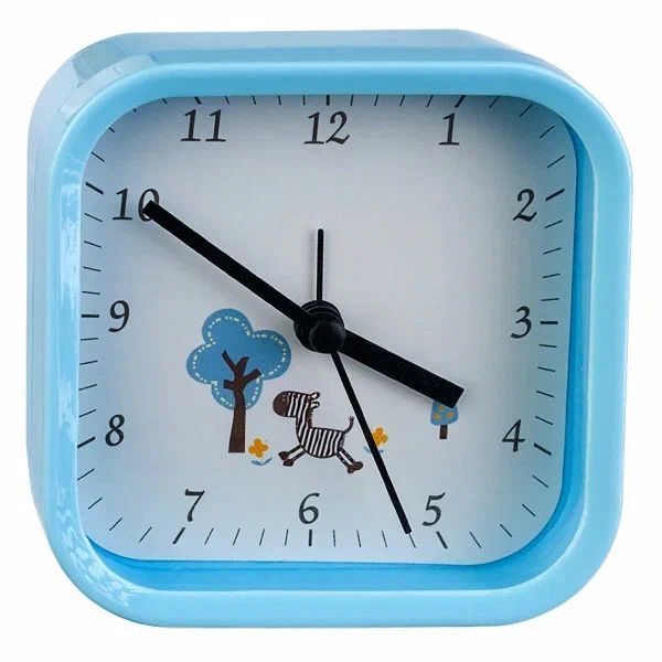 Часы PERFEO (PF_C3142) Quartz часы-будильник "PF-TC-012", квадратные 9,5*9,5 см, синие