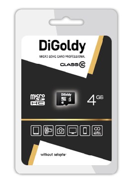 Карта памяти DIGOLDY 4GB microSDHC Class10 - без адаптера SD
