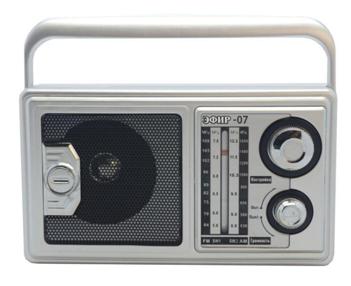 Радиоприемник ЭФИР 07 FM 64-108МГц, бат. 2*R20, 220V