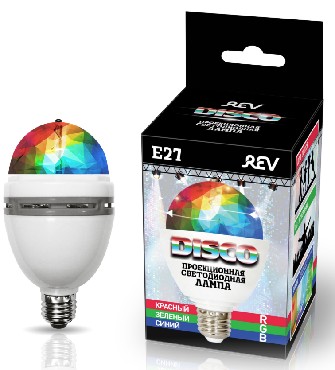 Лампа REV 32452 2 Лампа сд проекционная DISCO RGB 3W