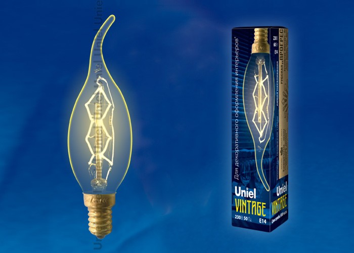 Лампа UNIEL UL-000000483 IL-V-CW35-60/GOLDEN/E14 ZW01