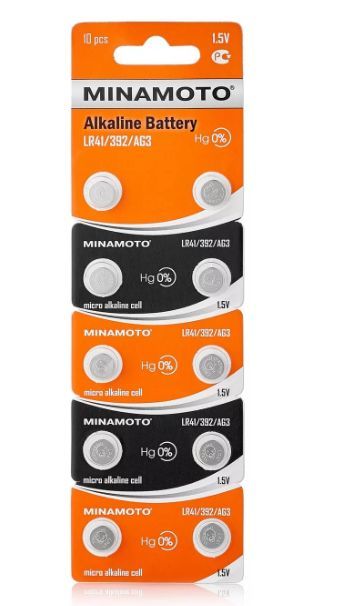 Элементы питания MINAMOTO AG3 LR41/10BL