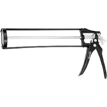 Пистолеты для пены и герметика SPARTA Пистолет для герметика, 310 мл, "скелетный" усиленный с фиксатором, 6-гранный шток 7 мм 886125