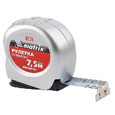 Рулетки MATRIX Рулетка Magnetic, 7,5 м х 25 мм, магнитный зацеп 31012