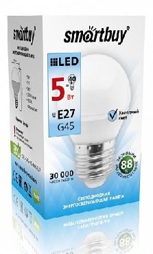 Светодиодная лампа SMARTBUY G45-05W/4000/E27 (10)